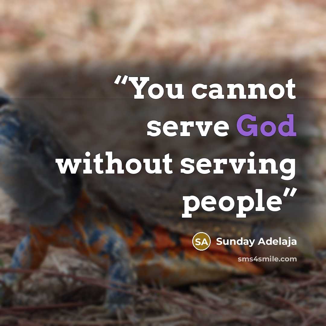 “You cannot serve God without serving people” quote by Sunday Adelaja