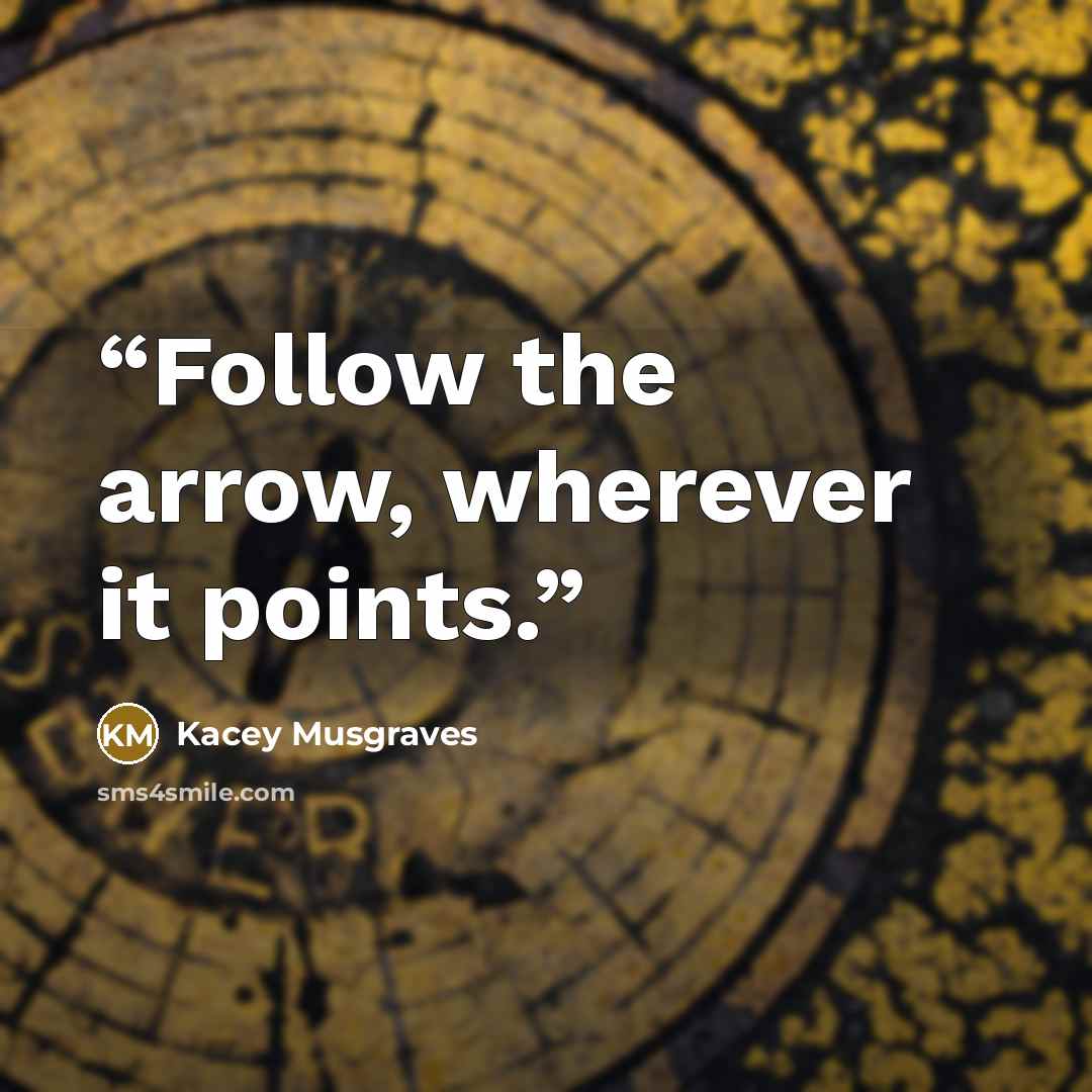 “Follow the arrow, wherever it points.” quote by Kacey Musgraves