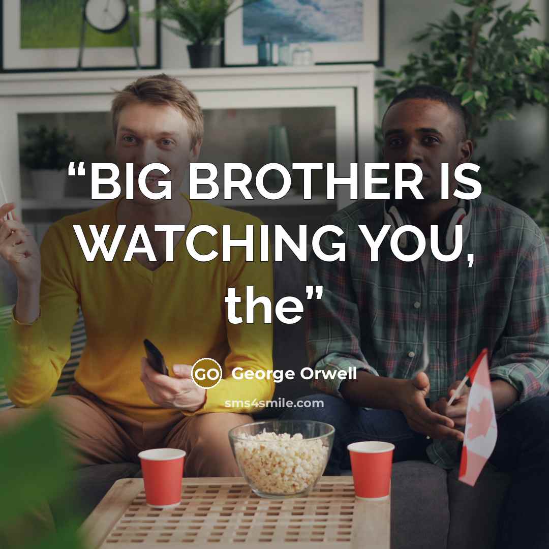 “BIG BROTHER IS WATCHING YOU, the” quote by George Orwell