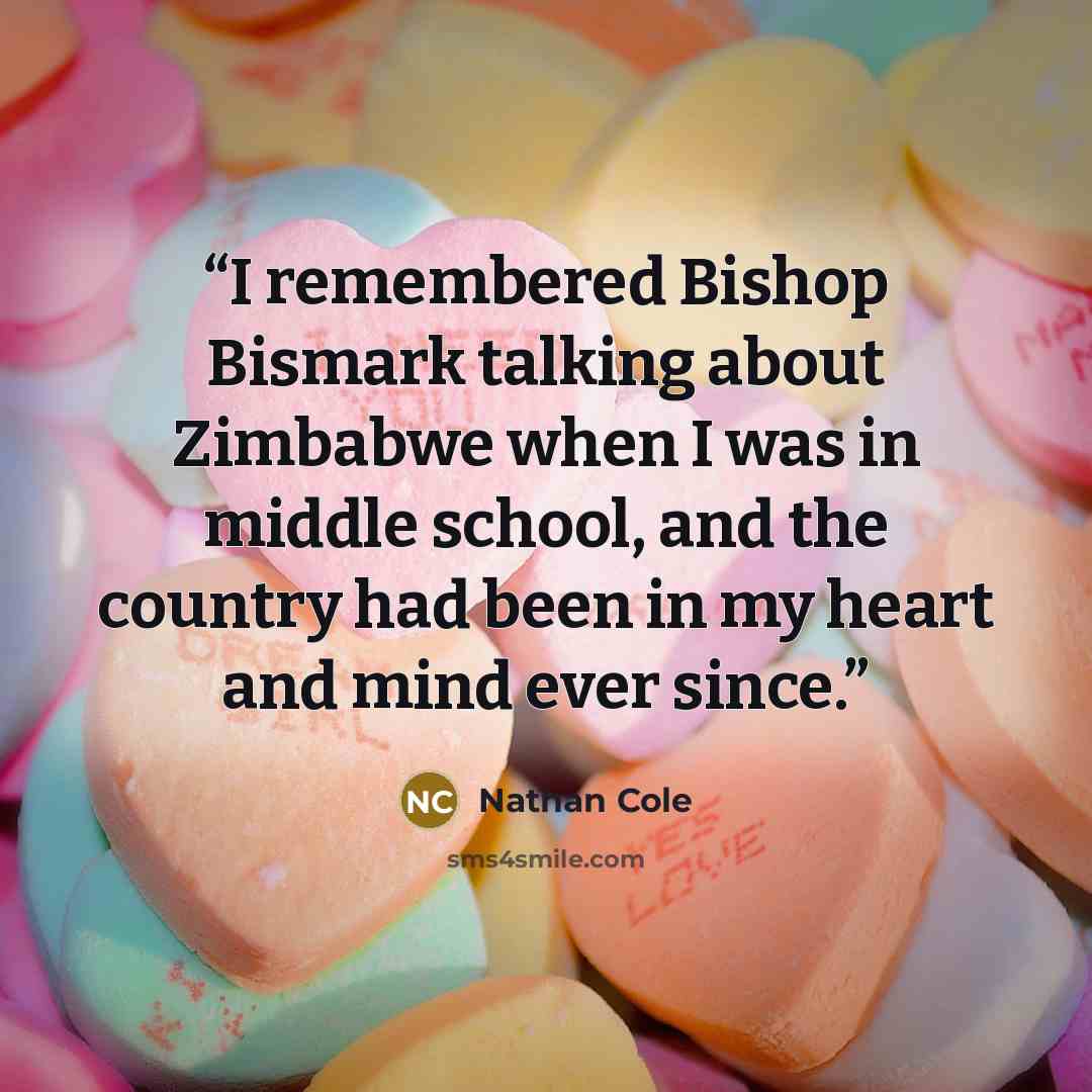 “I remembered Bishop Bismark talking about Zimbabwe when I was in middle school, and the country had been in my heart and mind ever since.” quote by Nathan Cole