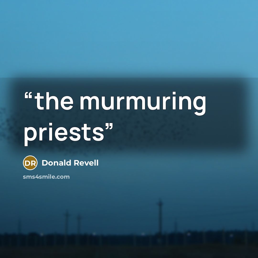 “the murmuring priests” quote by Donald Revell