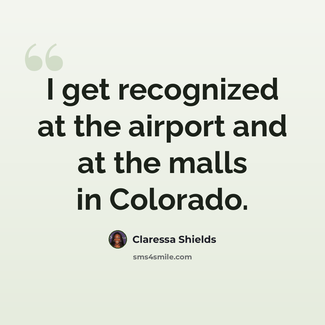 “I get recognized at the airport and at the malls in Colorado.” quote by Claressa Shields