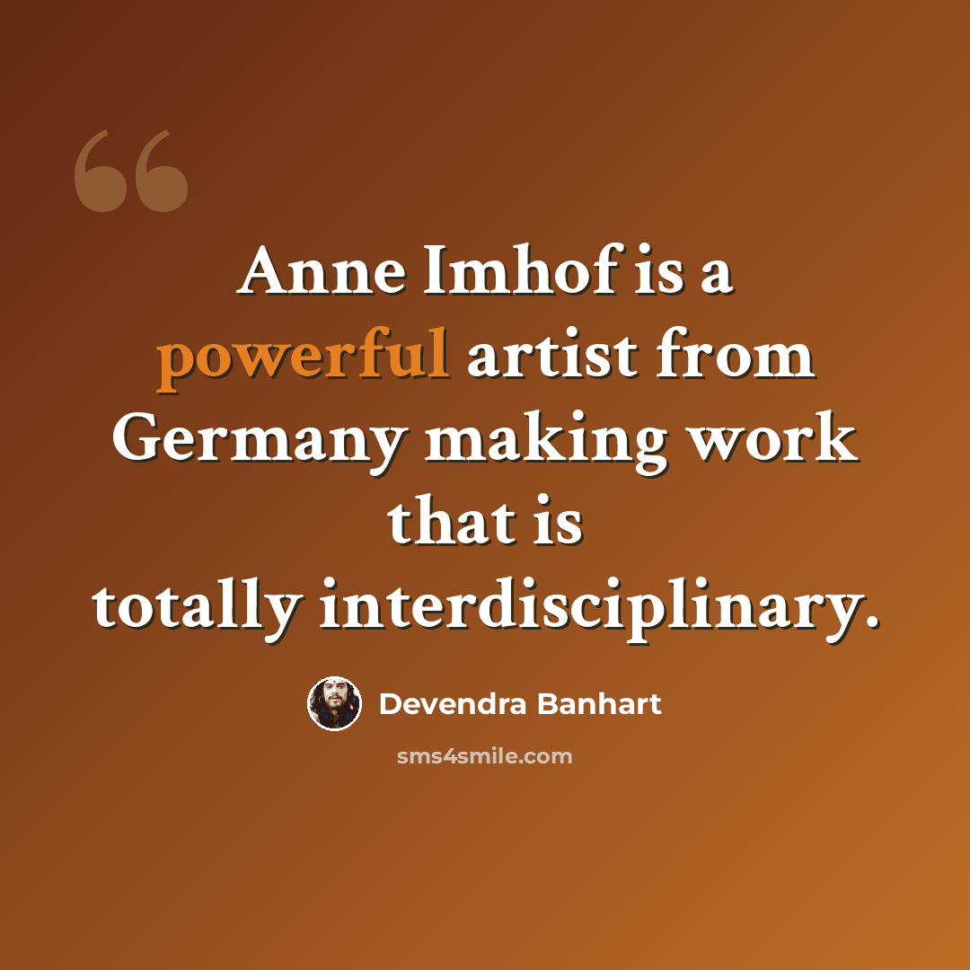 “Anne Imhof is a powerful artist from Germany making work that is totally interdisciplinary.” quote by Devendra Banhart