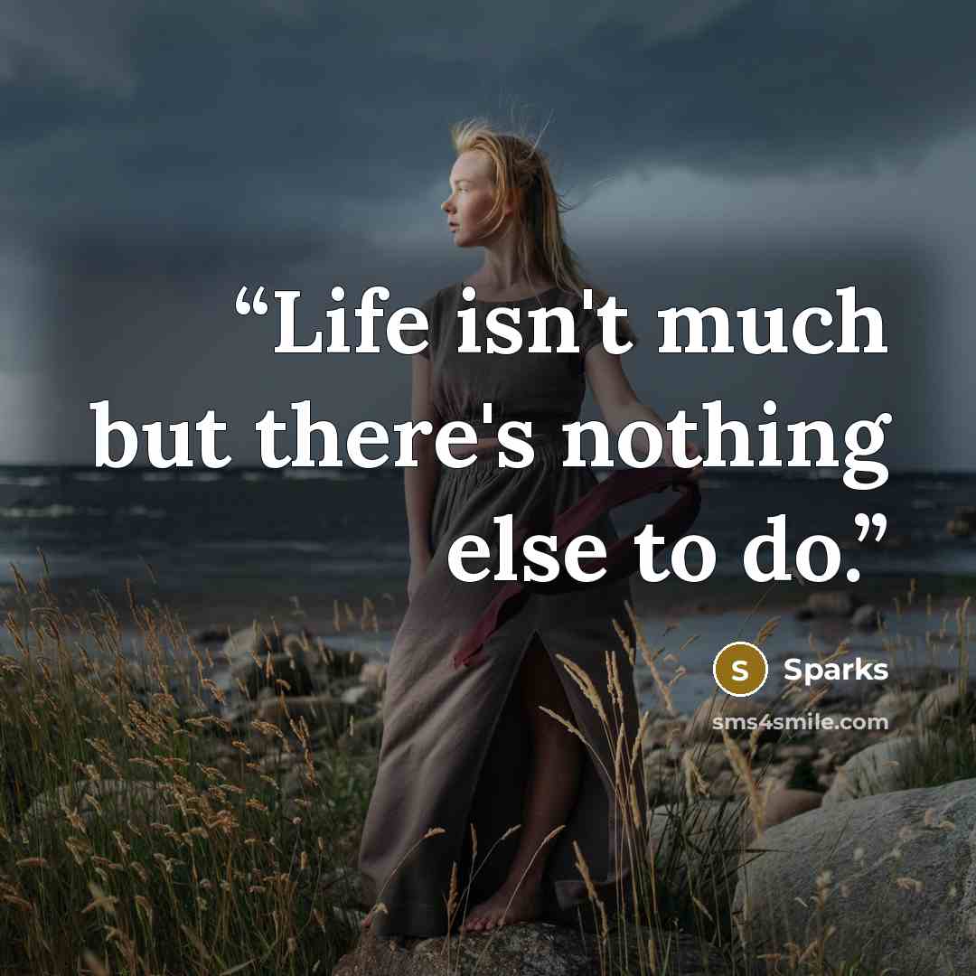 “Life isn't much but there's nothing else to do.” quote by Sparks