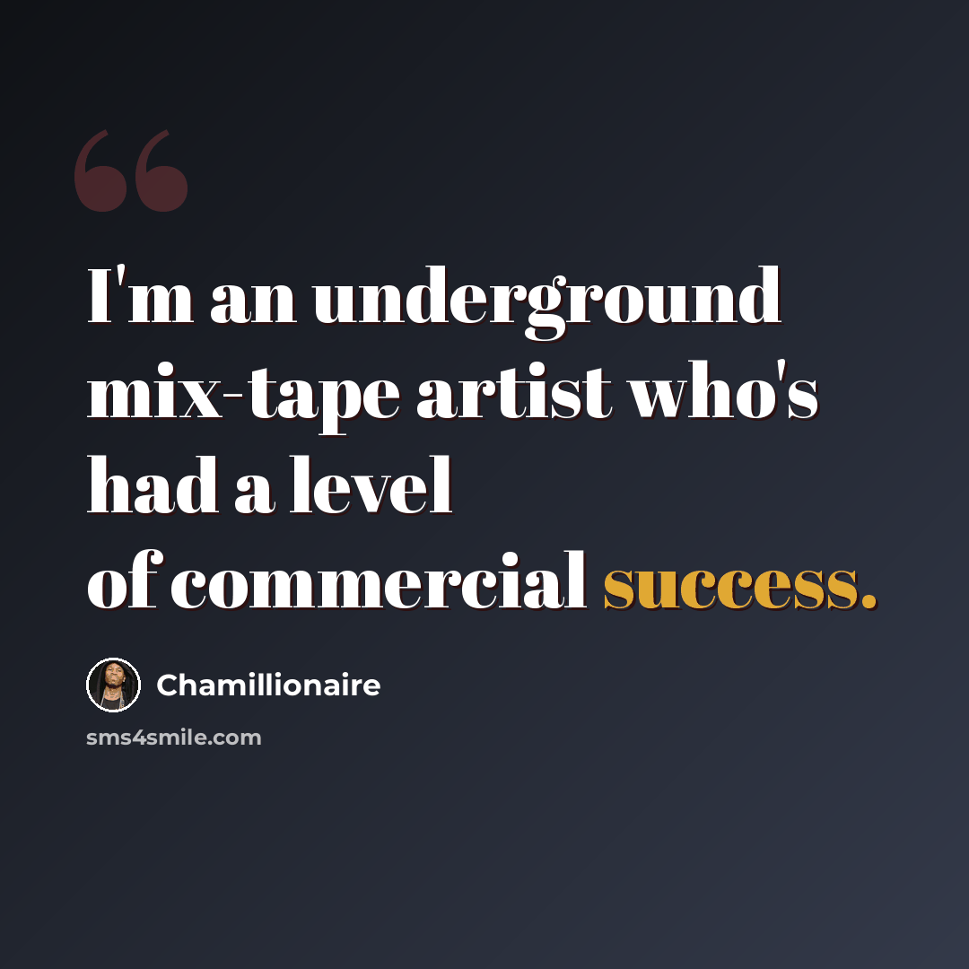 “I'm an underground mix-tape artist who's had a level of commercial success.” quote by Chamillionaire