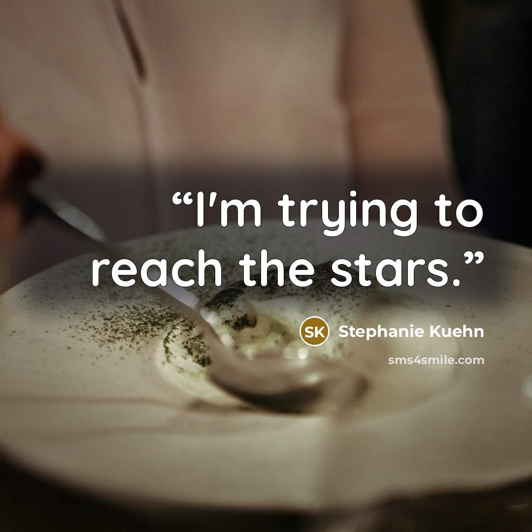 “I'm trying to reach the stars.” quote by Stephanie Kuehn