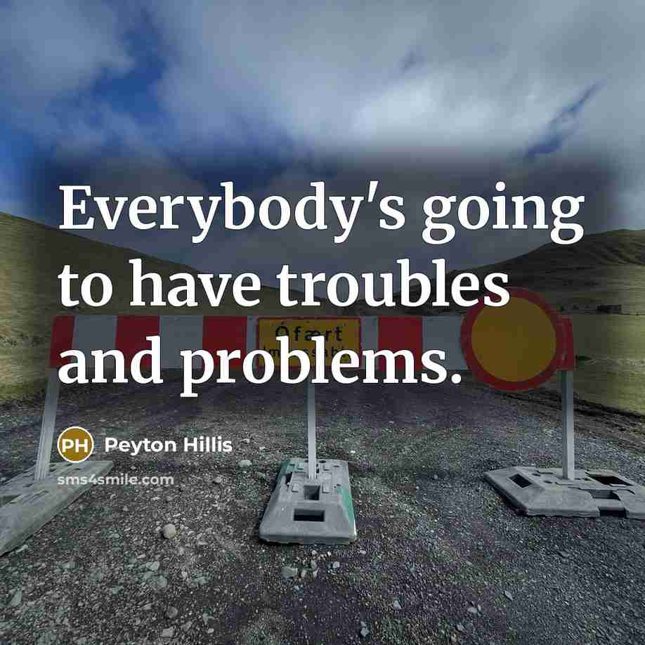“Everybody's going to have troubles and problems.” quote by Peyton Hillis