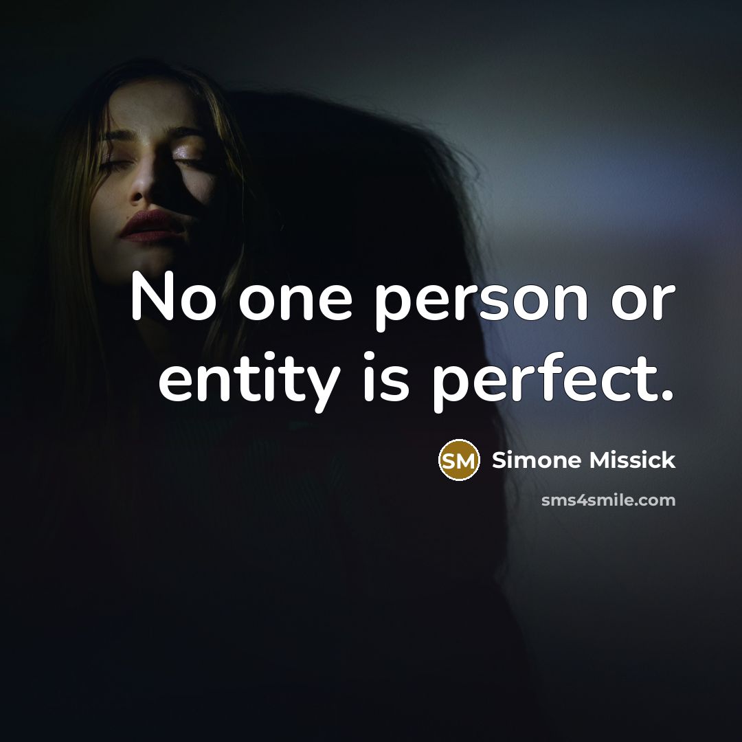“No one person or entity is perfect.” quote by Simone Missick