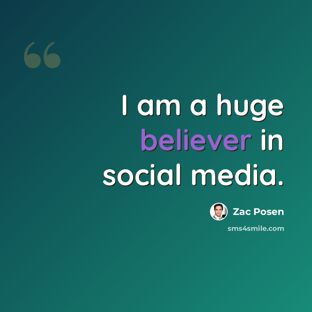 “I am a huge believer in social media.” quote by Zac Posen