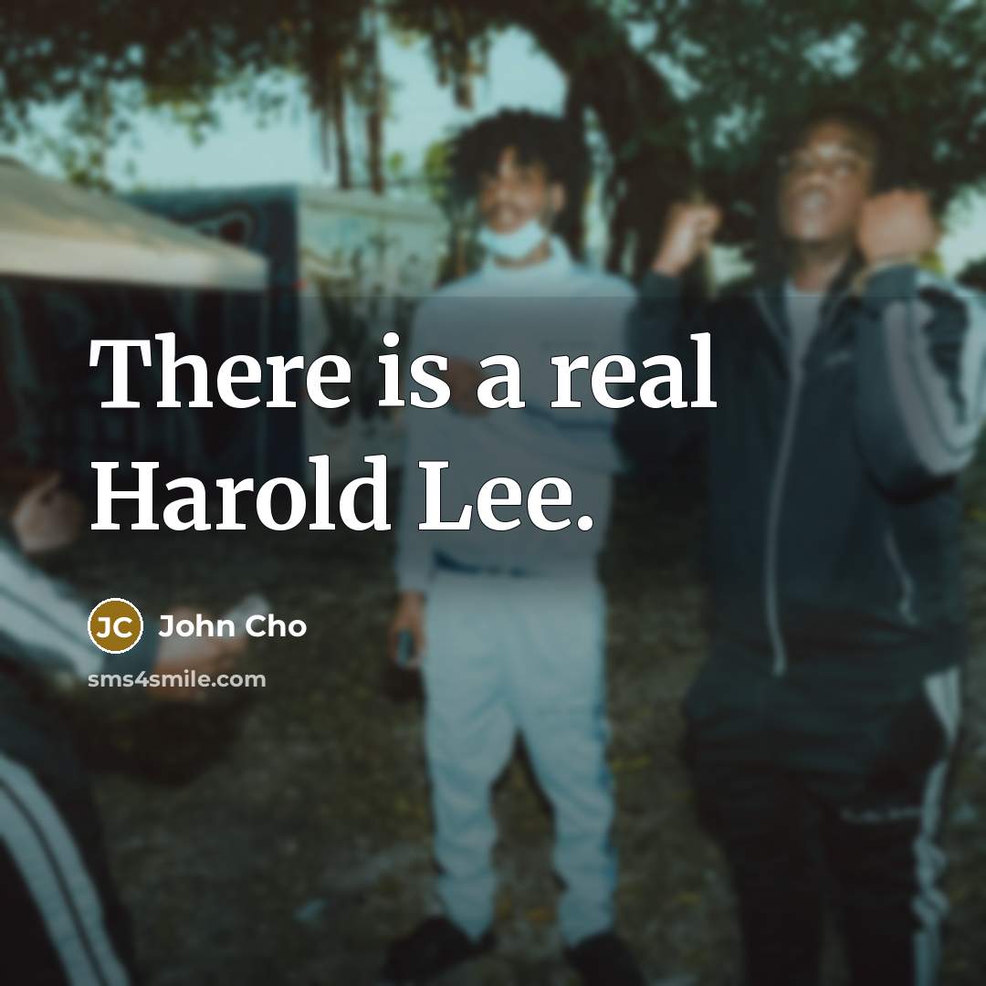 “There is a real Harold Lee.” quote by John Cho