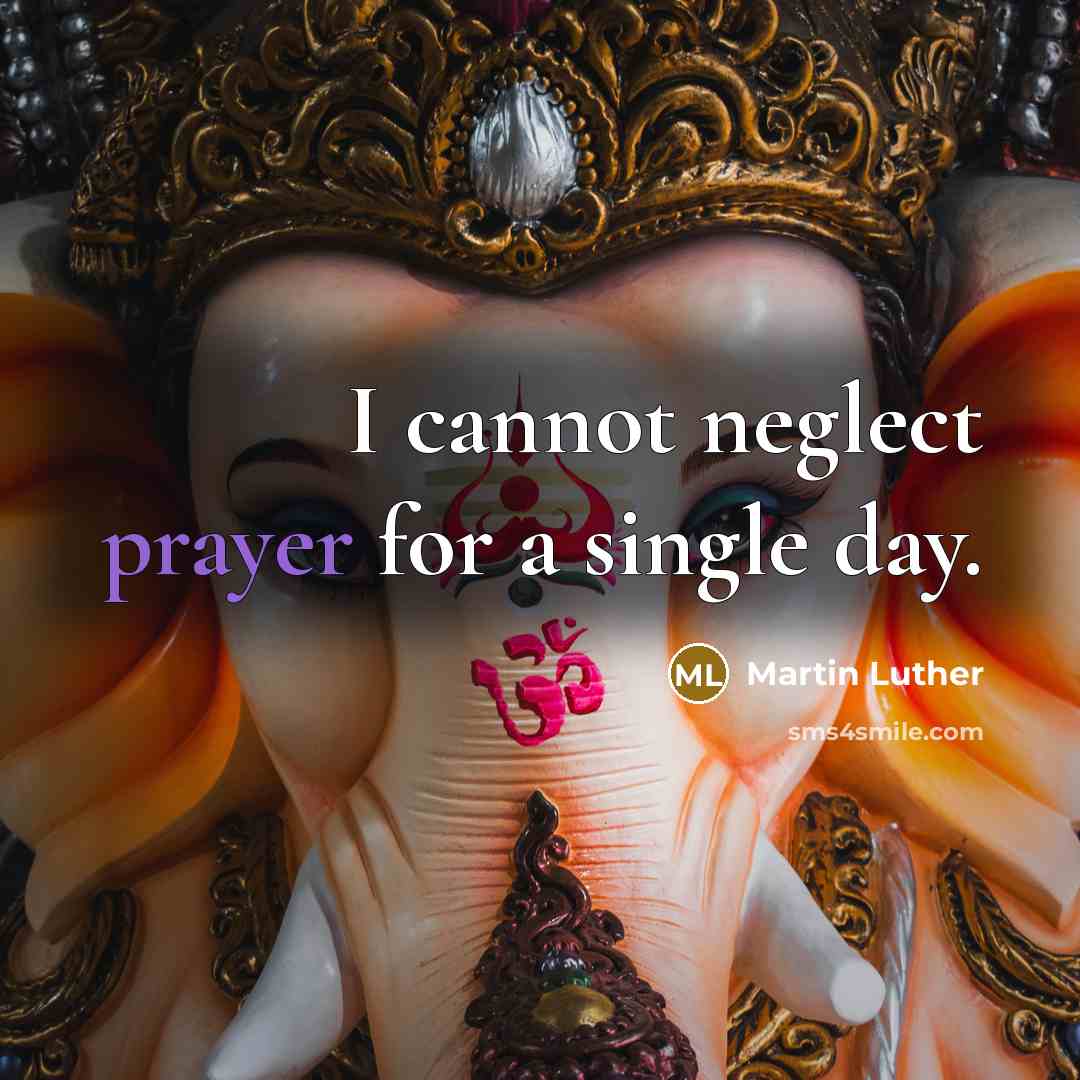 “I cannot neglect prayer for a single day.” quote by Martin Luther