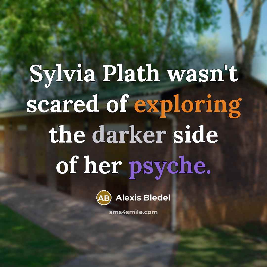 “Sylvia Plath wasn't scared of exploring the darker side of her psyche.” quote by Alexis Bledel