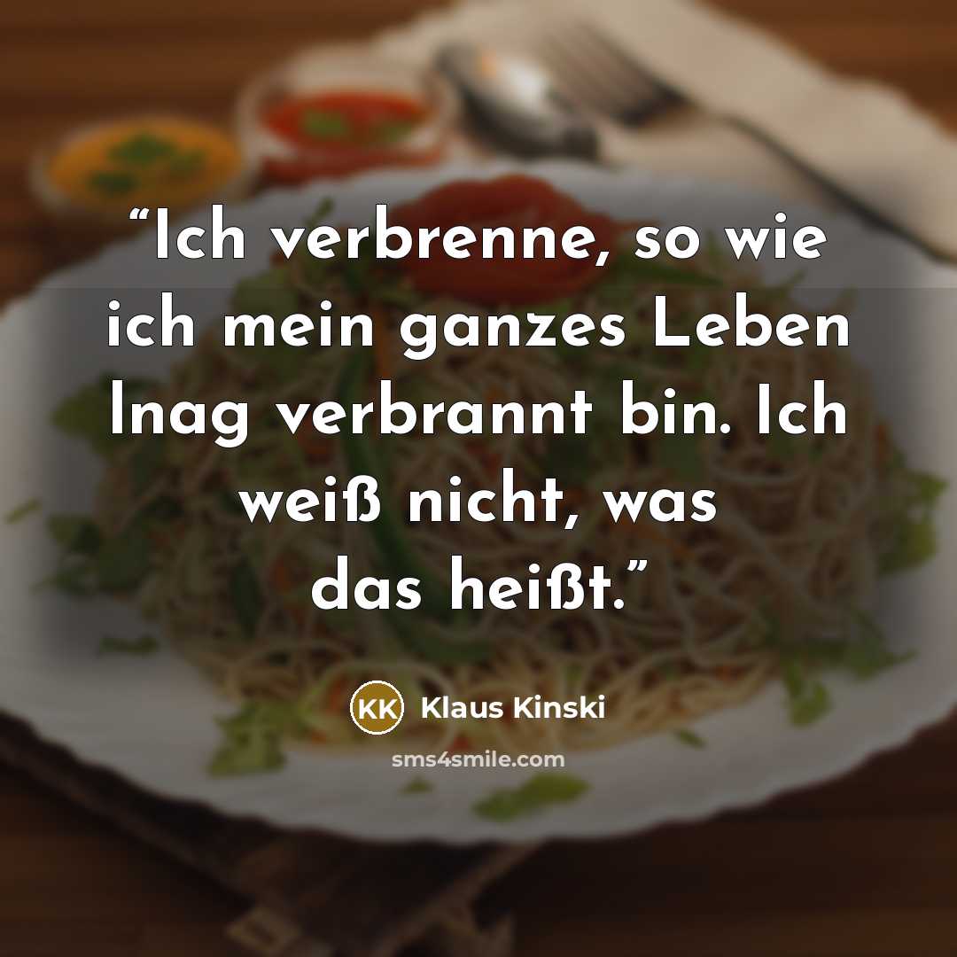 “Ich verbrenne, so wie ich mein ganzes Leben lnag verbrannt bin. Ich weiß nicht, was das heißt.” quote by Klaus Kinski