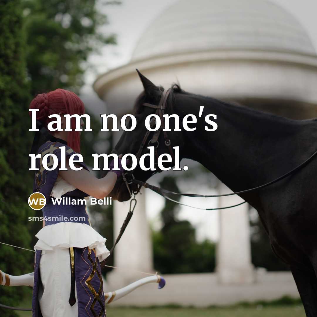 “I am no one's role model.” quote by Willam Belli