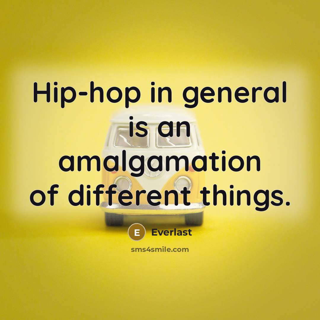 “Hip-hop in general is an amalgamation of different things.” quote by Everlast