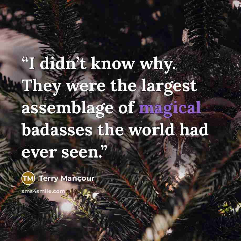 “I didn’t know why. They were the largest assemblage of magical badasses the world had ever seen.” quote by Terry Mancour