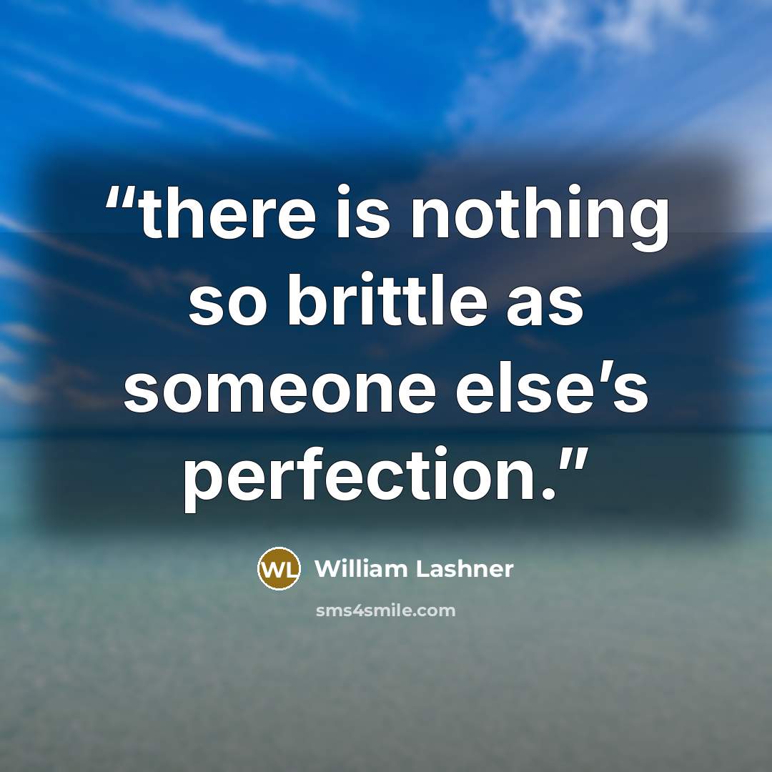 “there is nothing so brittle as someone else’s perfection.” quote by William Lashner