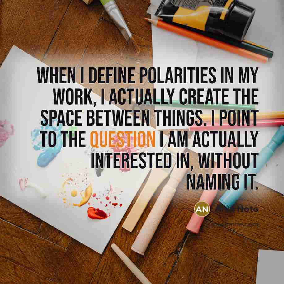 “When I define polarities in my work, I actually create the space between things. I point to the question I am actually interested in, without naming it.” quote by Alva Noto