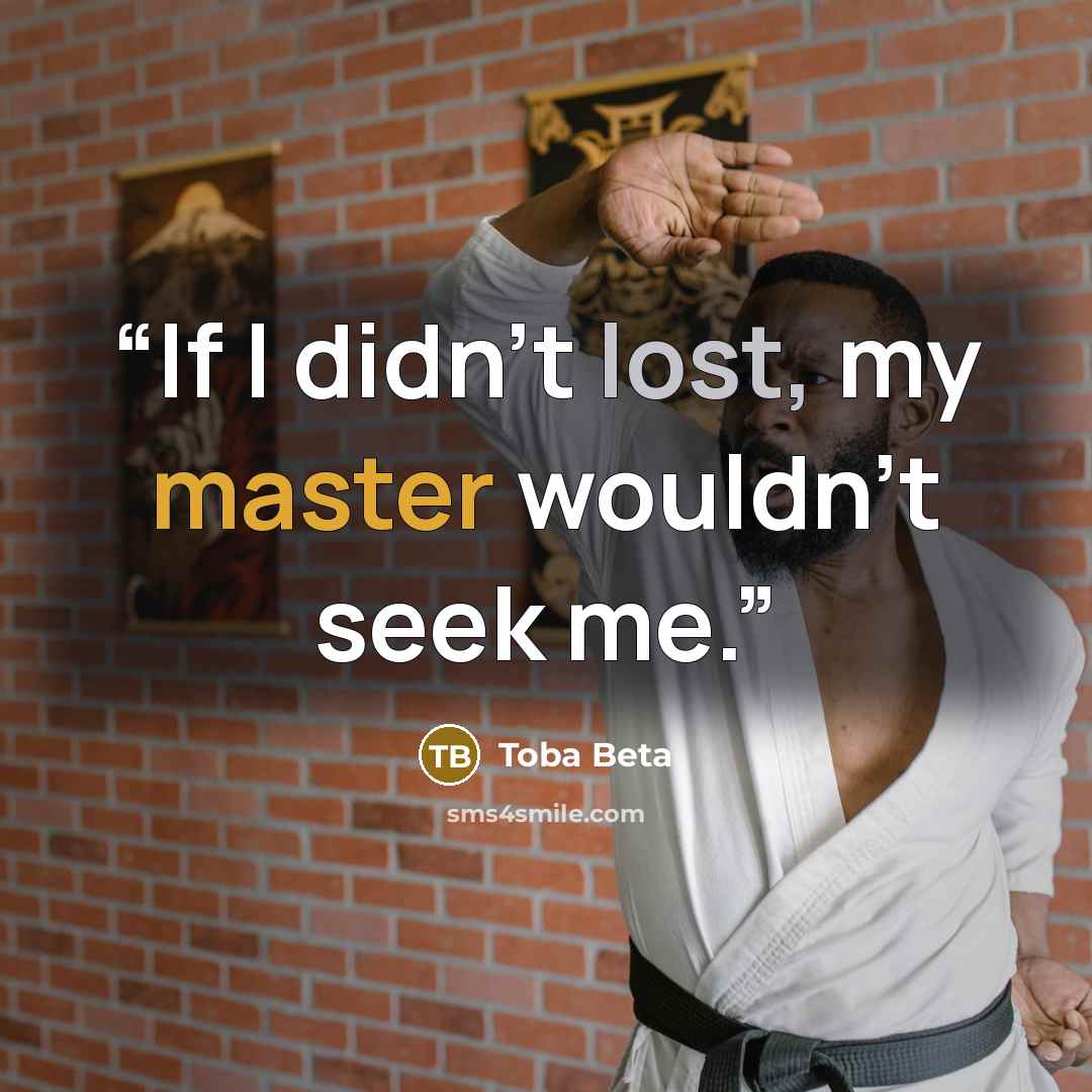 “If I didn't lost, my master wouldn't seek me.” quote by Toba Beta