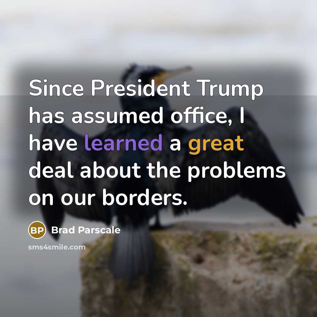 “Since President Trump has assumed office, I have learned a great deal about the problems on our borders.” quote by Brad Parscale