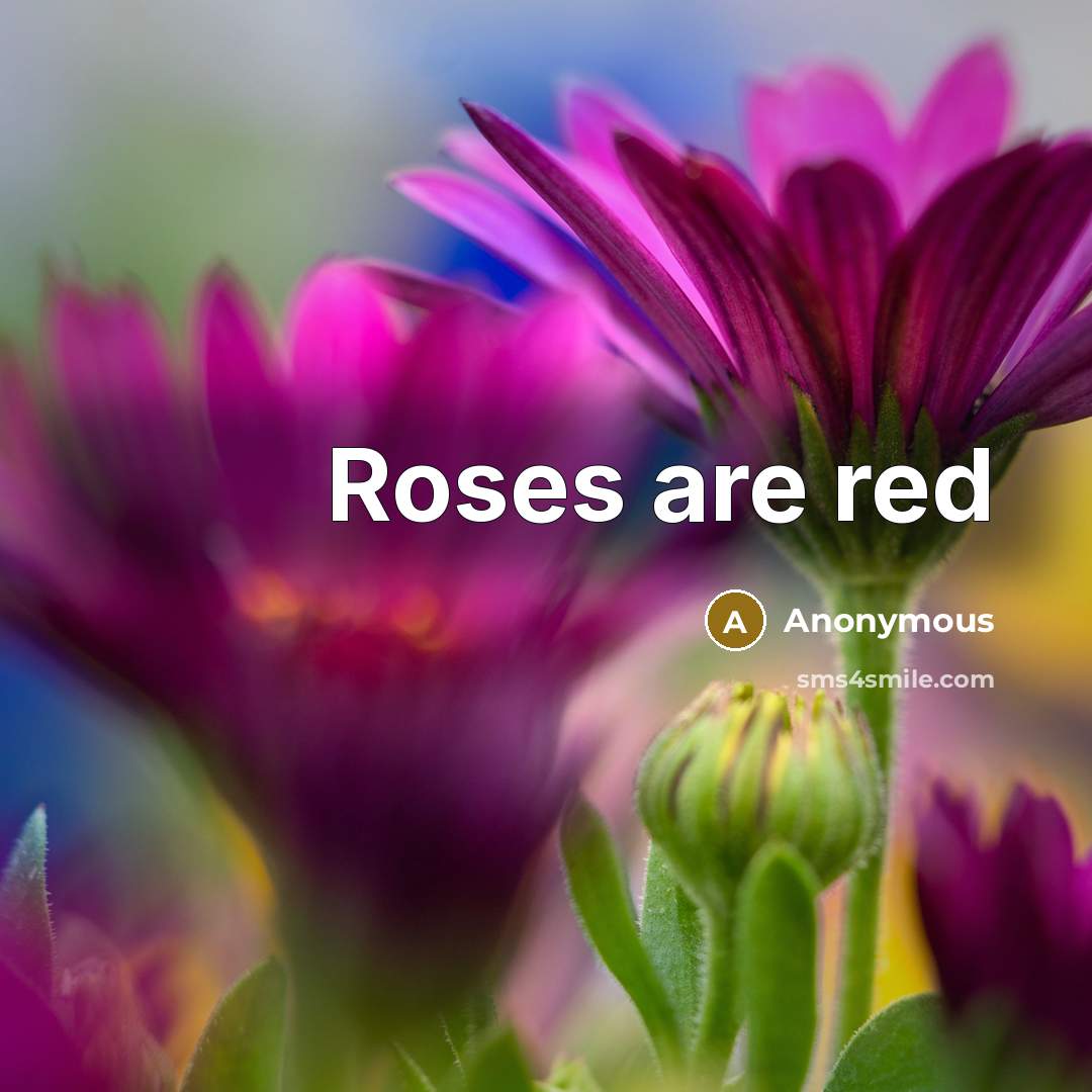 “Roses are red” quote by Anonymous