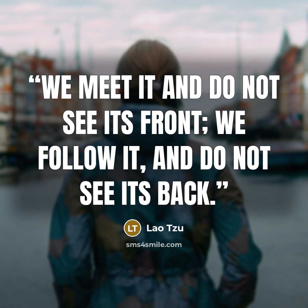 “We meet it and do not see its Front; we follow it, and do not see its Back.” quote by Lao Tzu