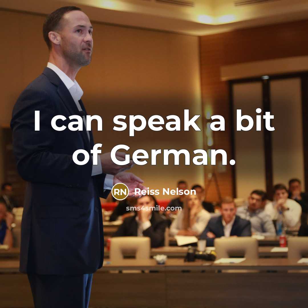 “I can speak a bit of German.” quote by Reiss Nelson