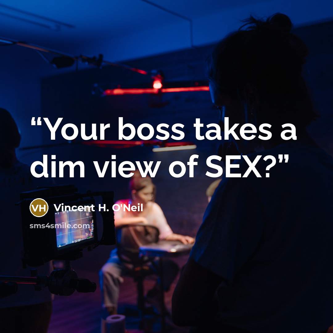 “Your boss takes a dim view of SEX?” quote by Vincent H. O'Neil