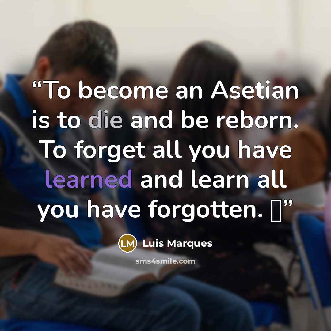 “To become an Asetian is to die and be reborn. To forget all you have learned and learn all you have forgotten. ☥” quote by Luis Marques