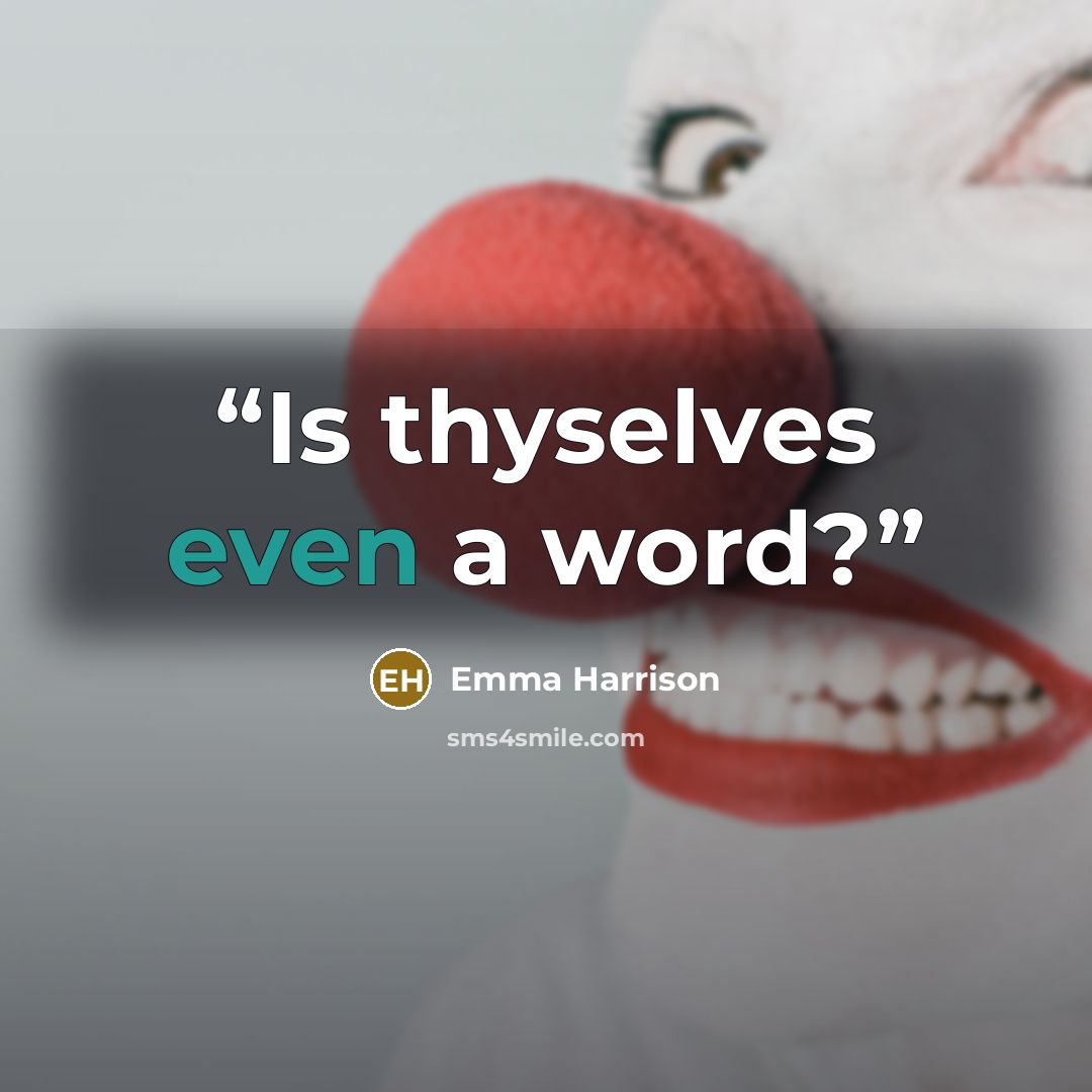 “Is thyselves even a word?” quote by Emma Harrison
