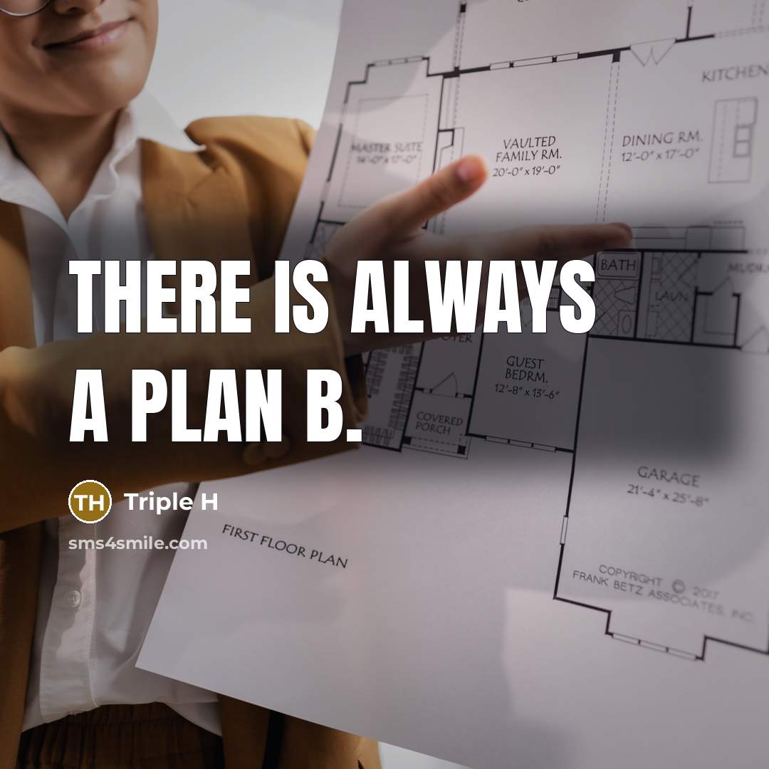 “There is always a plan B.” quote by Triple H