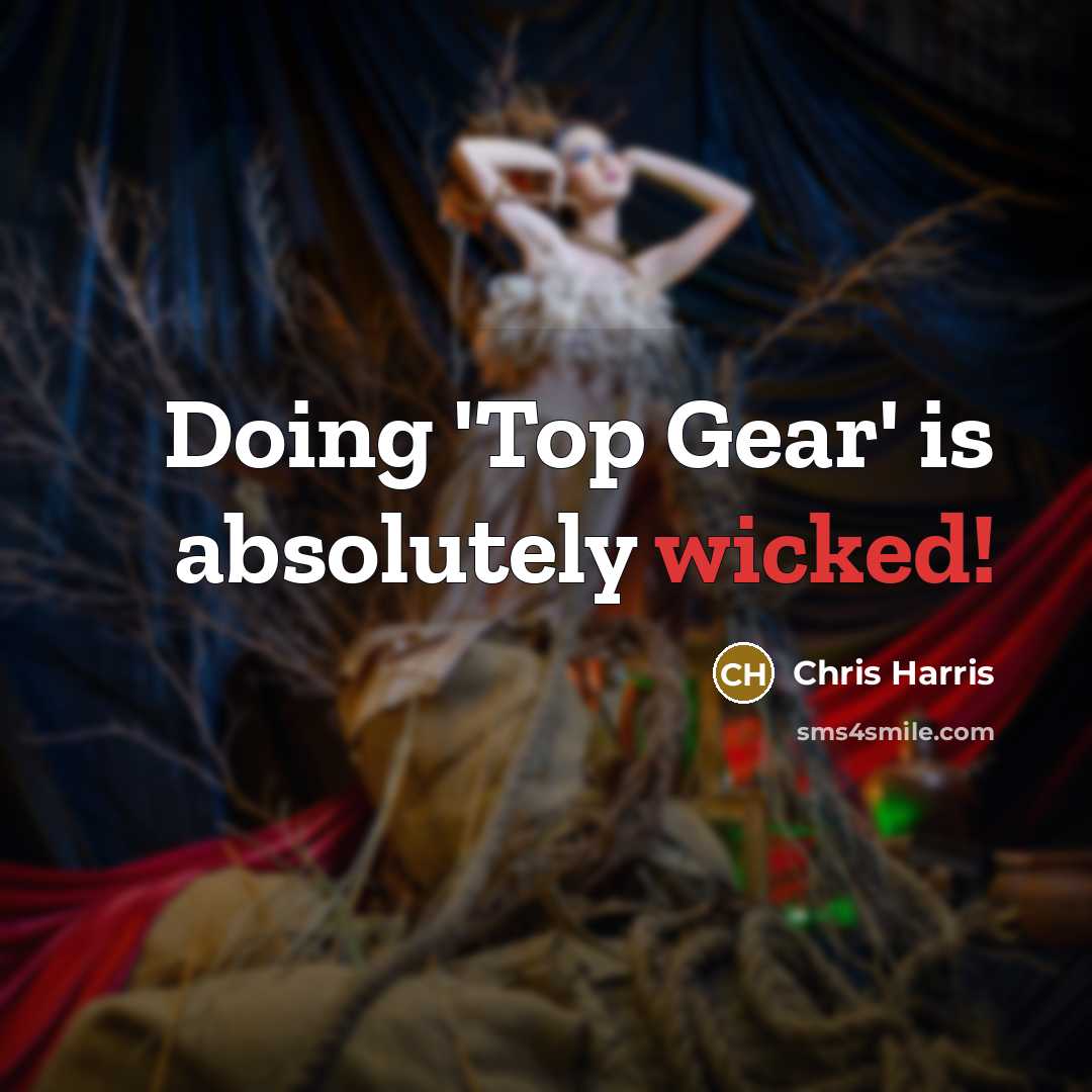 “Doing 'Top Gear' is absolutely wicked!” quote by Chris Harris