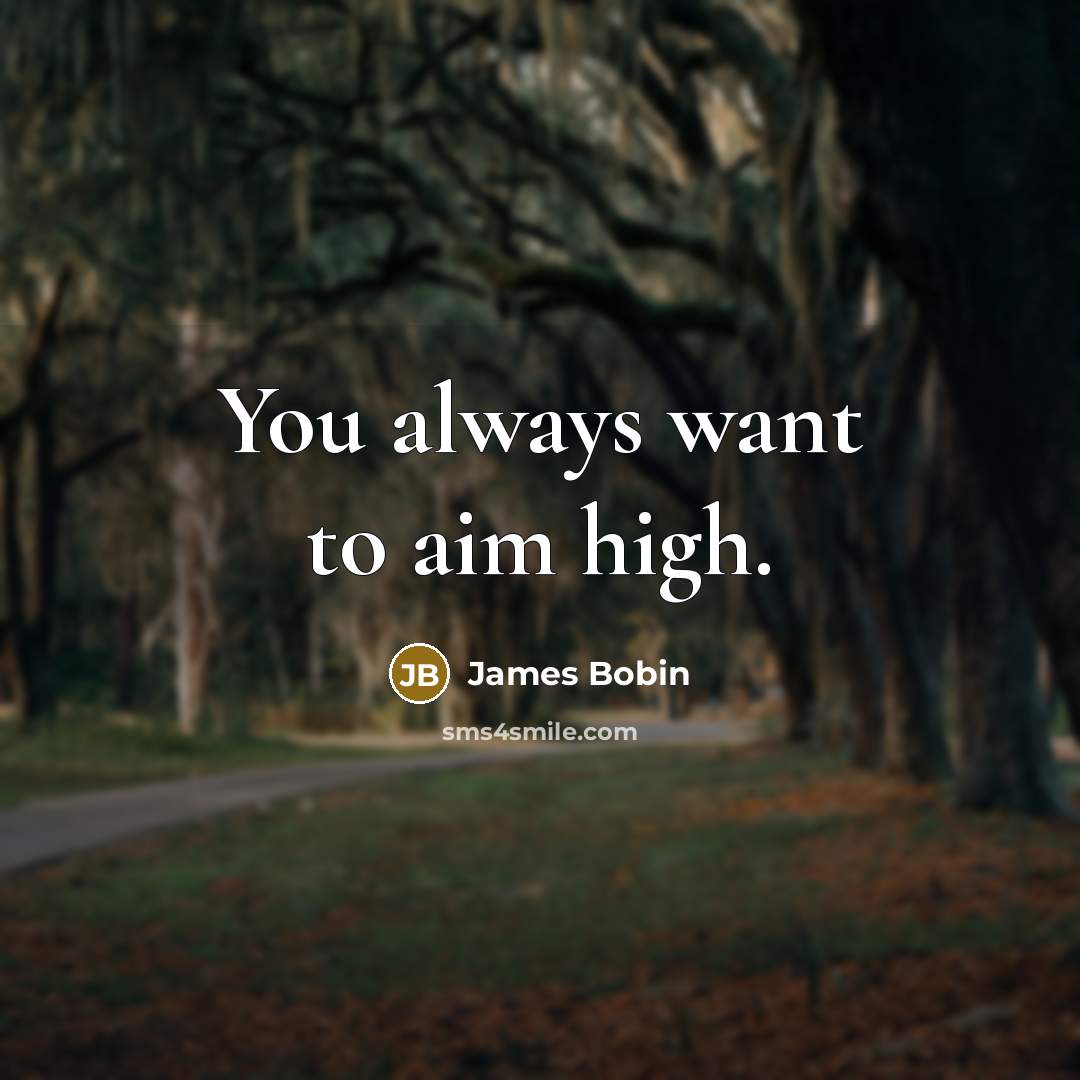 “You always want to aim high.” quote by James Bobin