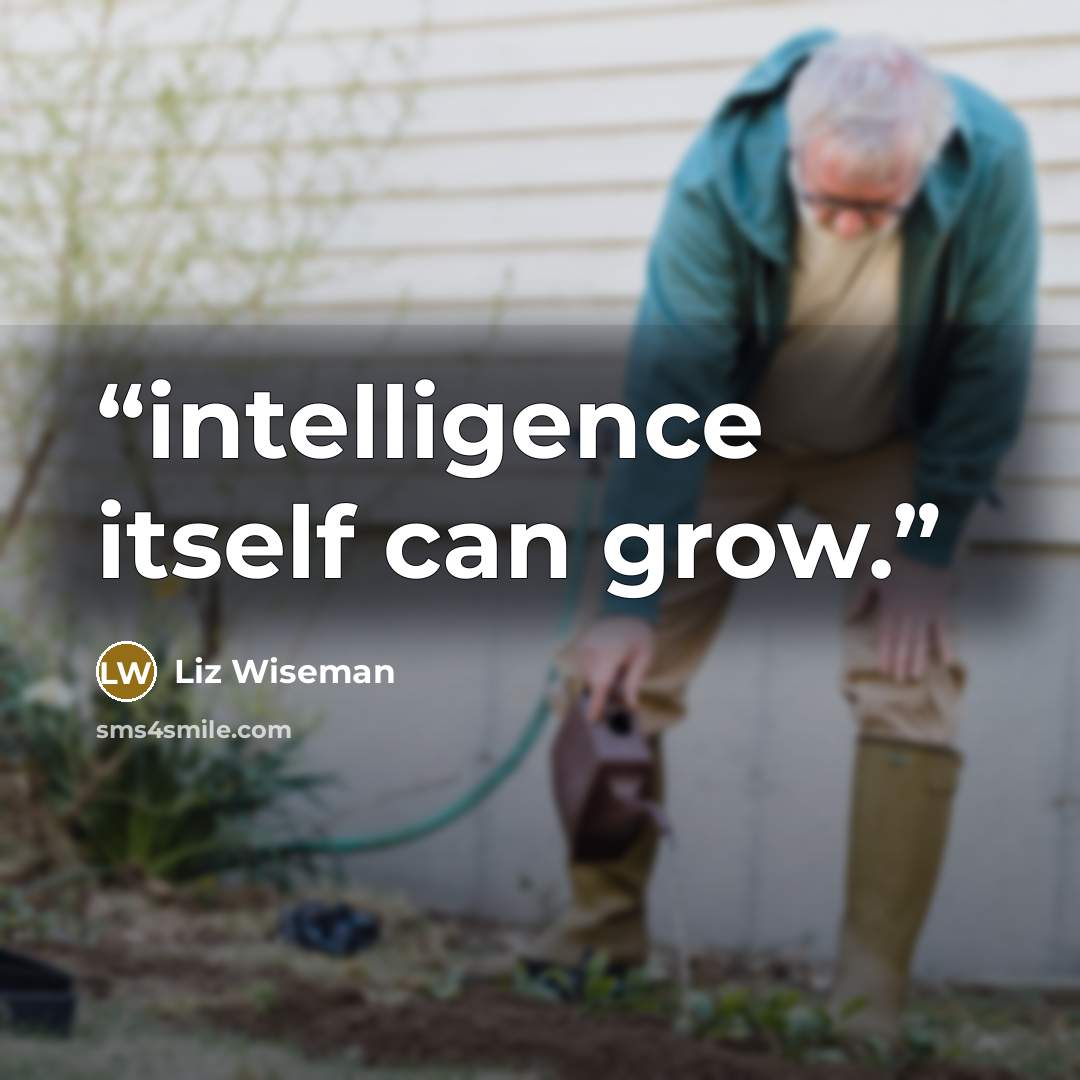 “intelligence itself can grow.” quote by Liz Wiseman