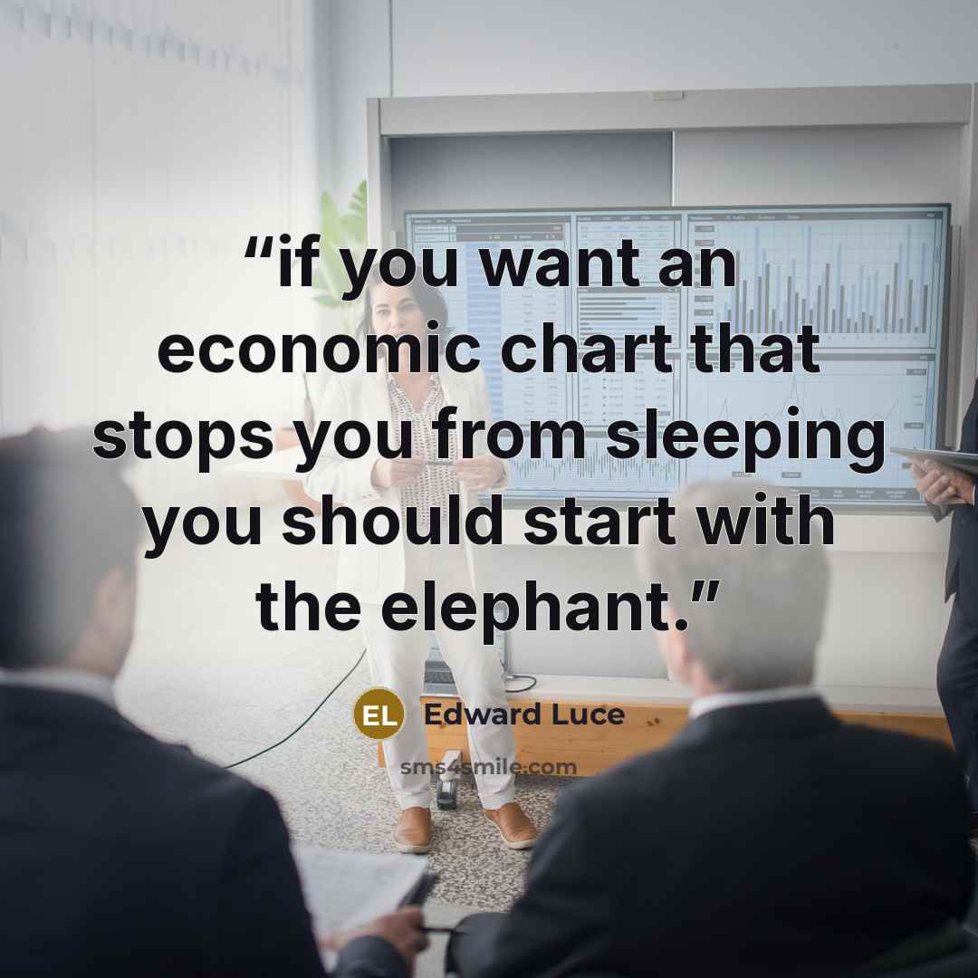 “if you want an economic chart that stops you from sleeping you should start with the elephant.” quote by Edward Luce
