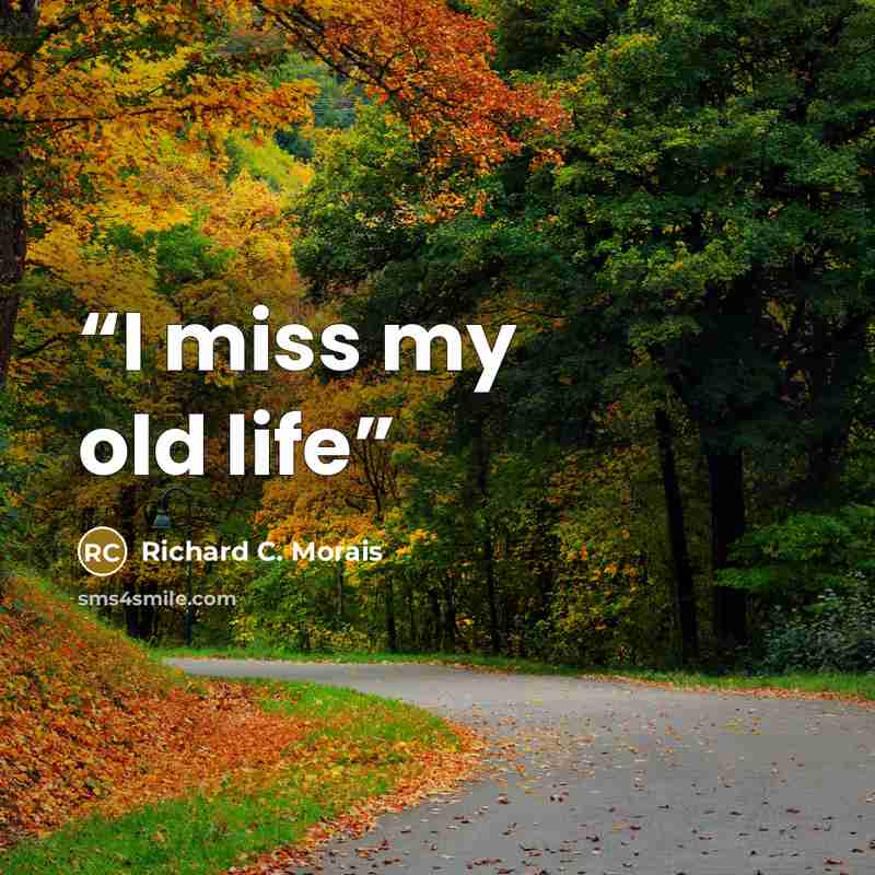 “I miss my old life” quote by Richard C. Morais
