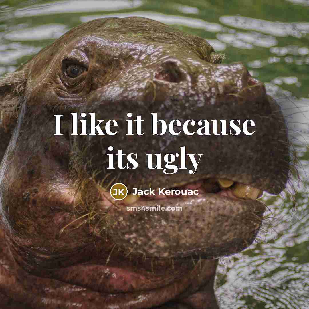 “I like it because its ugly” quote by Jack Kerouac