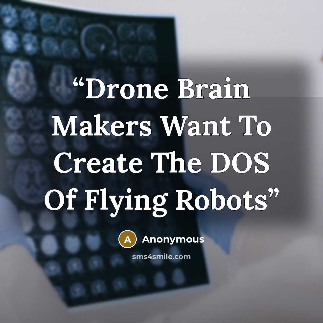 “Drone Brain Makers Want To Create The DOS Of Flying Robots” quote by Anonymous