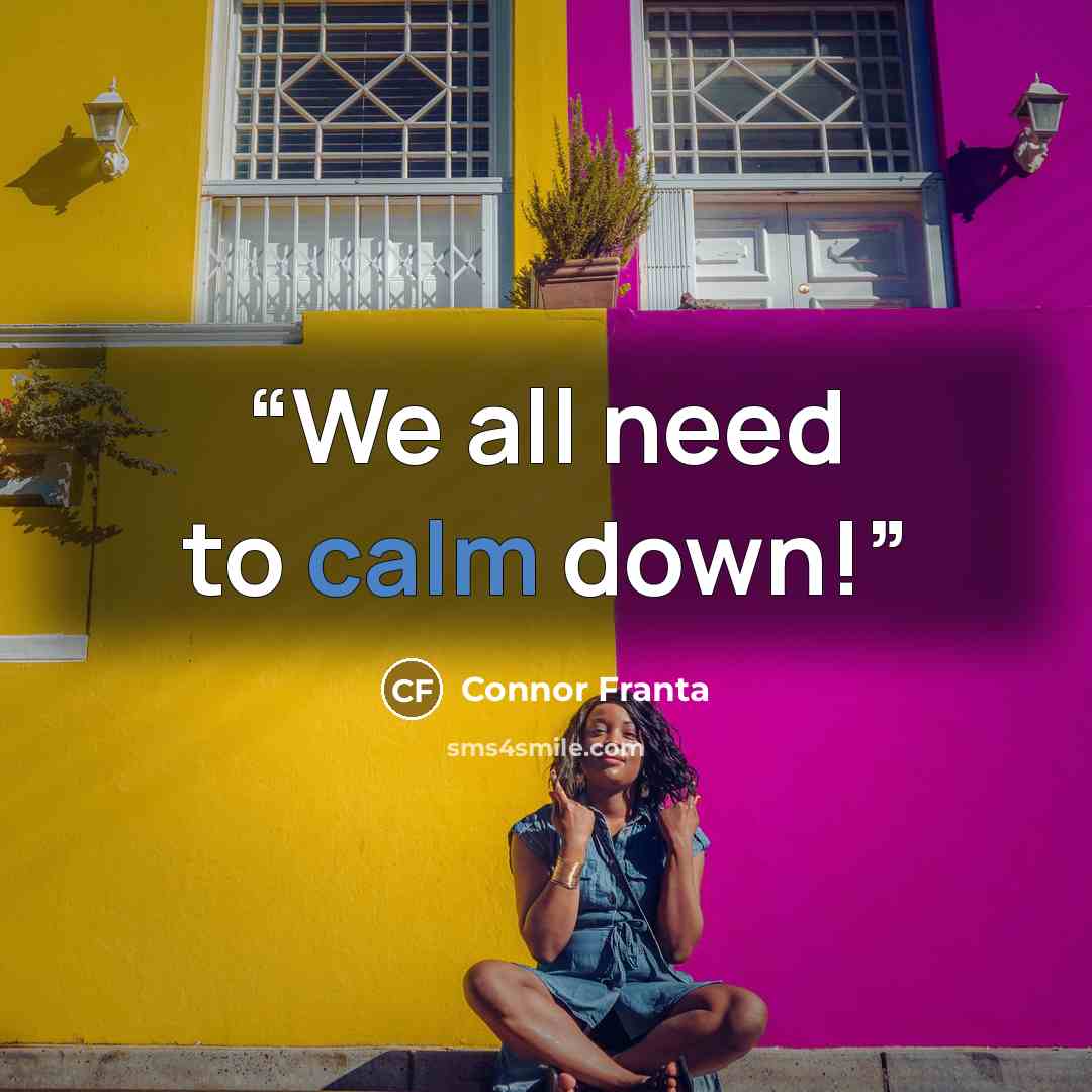 “We all need to calm down!” quote by Connor Franta