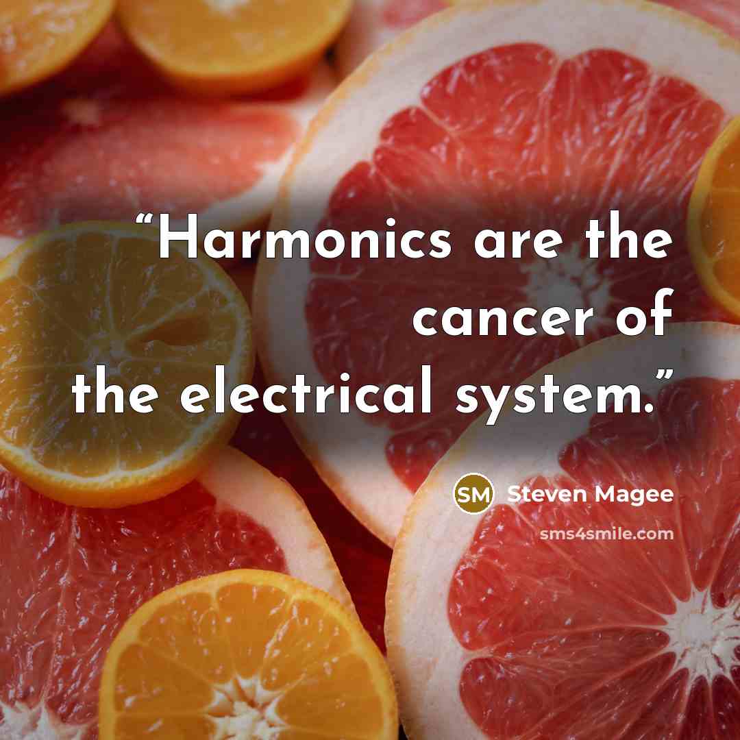 “Harmonics are the cancer of the electrical system.” quote by Steven Magee