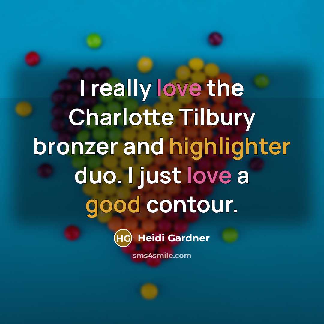 “I really love the Charlotte Tilbury bronzer and highlighter duo. I just love a good contour.” quote by Heidi Gardner