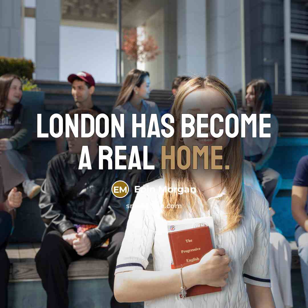 “London has become a real home.” quote by Eoin Morgan