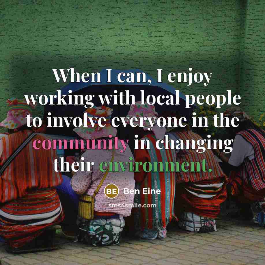 “When I can, I enjoy working with local people to involve everyone in the community in changing their environment.” quote by Ben Eine