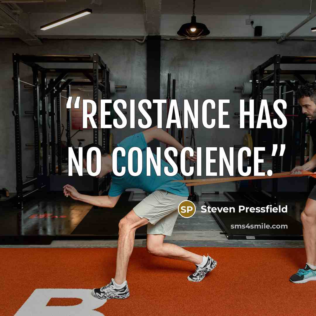 “Resistance has no conscience.” quote by Steven Pressfield