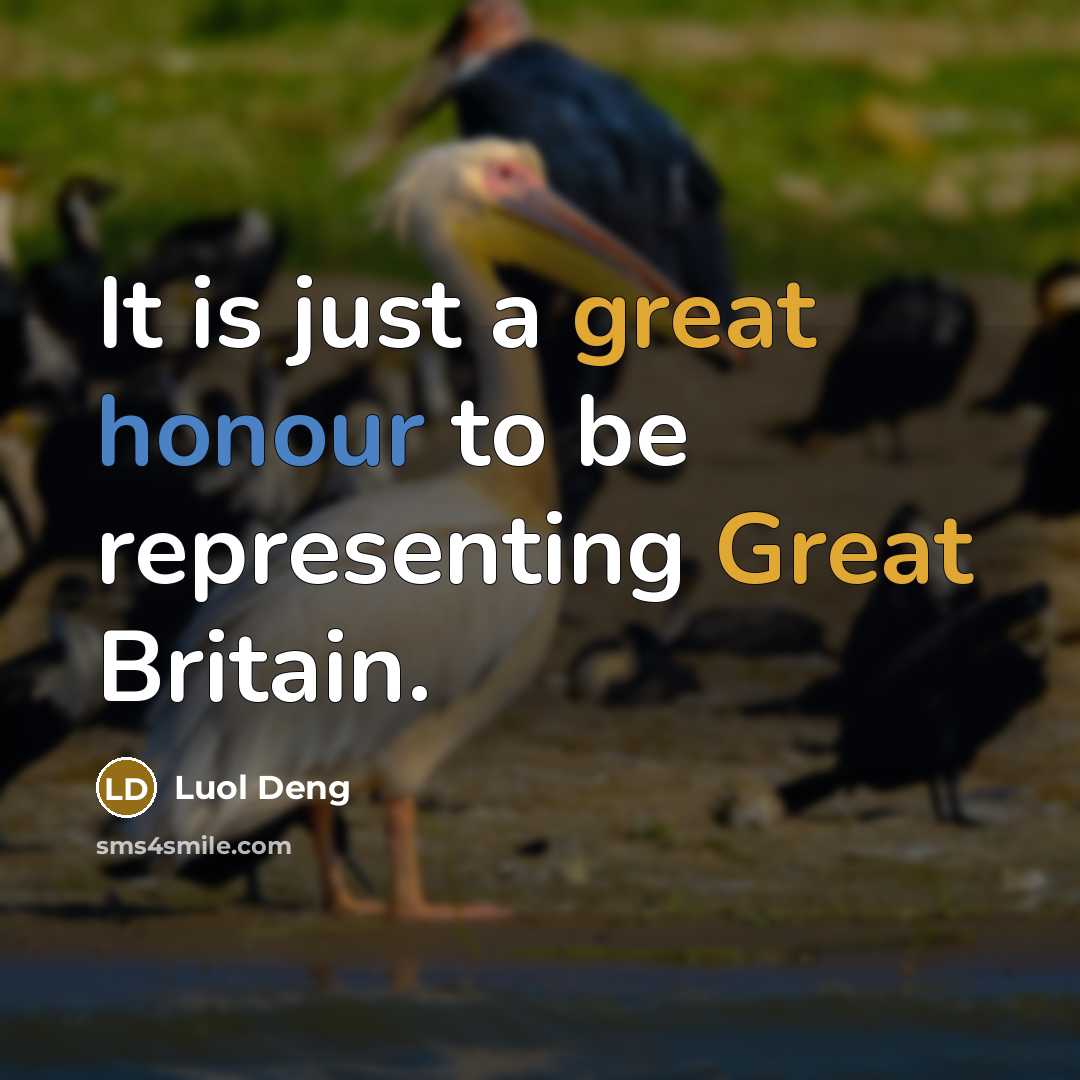 “It is just a great honour to be representing Great Britain.” quote by Luol Deng