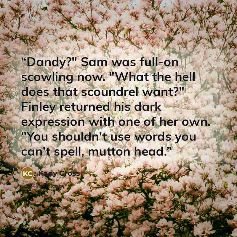 “Dandy?" Sam was full-on scowling now. "What the hell does that scoundrel want?" Finley returned his dark expression with one of her own. "You shouldn't use words you can't spell, mutton head.” quote by Kady Cross