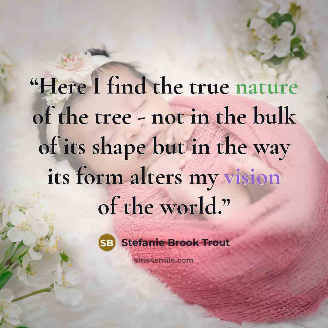 “Here I find the true nature of the tree - not in the bulk of its shape but in the way its form alters my vision of the world.” quote by Stefanie Brook Trout