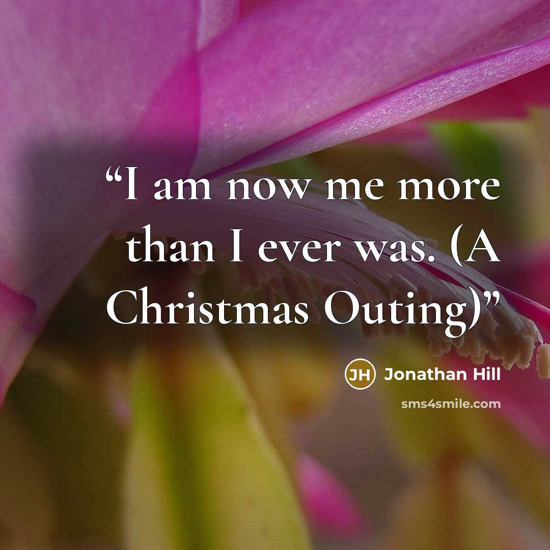 “I am now me more than I ever was. (A Christmas Outing)” quote by Jonathan Hill