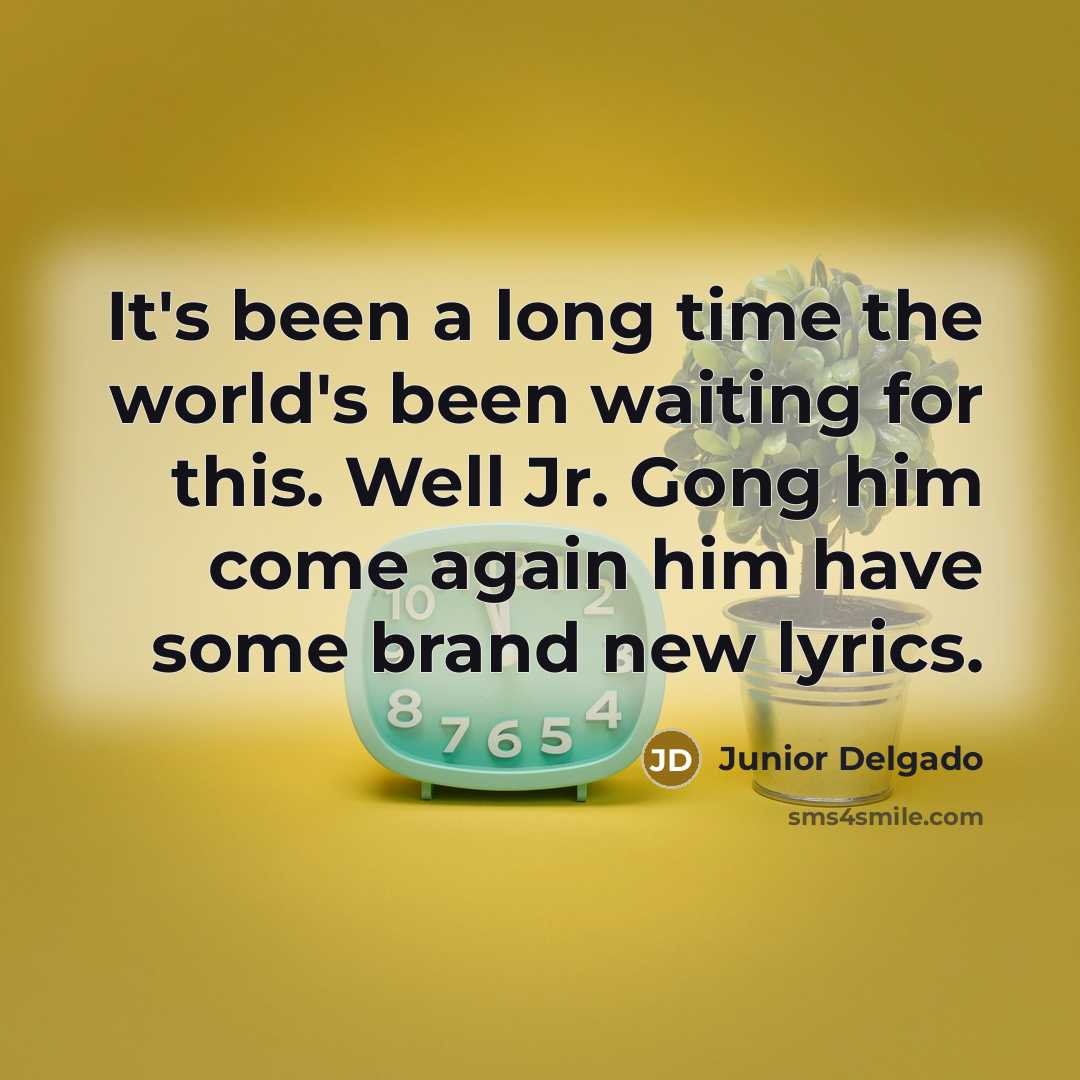 “It's been a long time the world's been waiting for this. Well Jr. Gong him come again him have some brand new lyrics.” quote by Junior Delgado