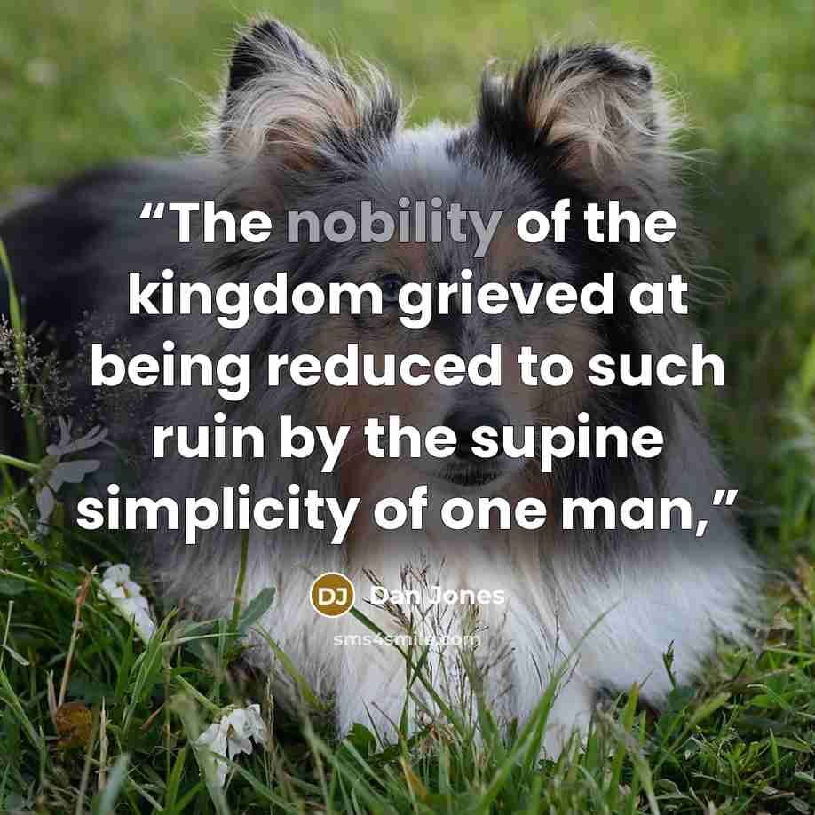 “The nobility of the kingdom grieved at being reduced to such ruin by the supine simplicity of one man,” quote by Dan Jones